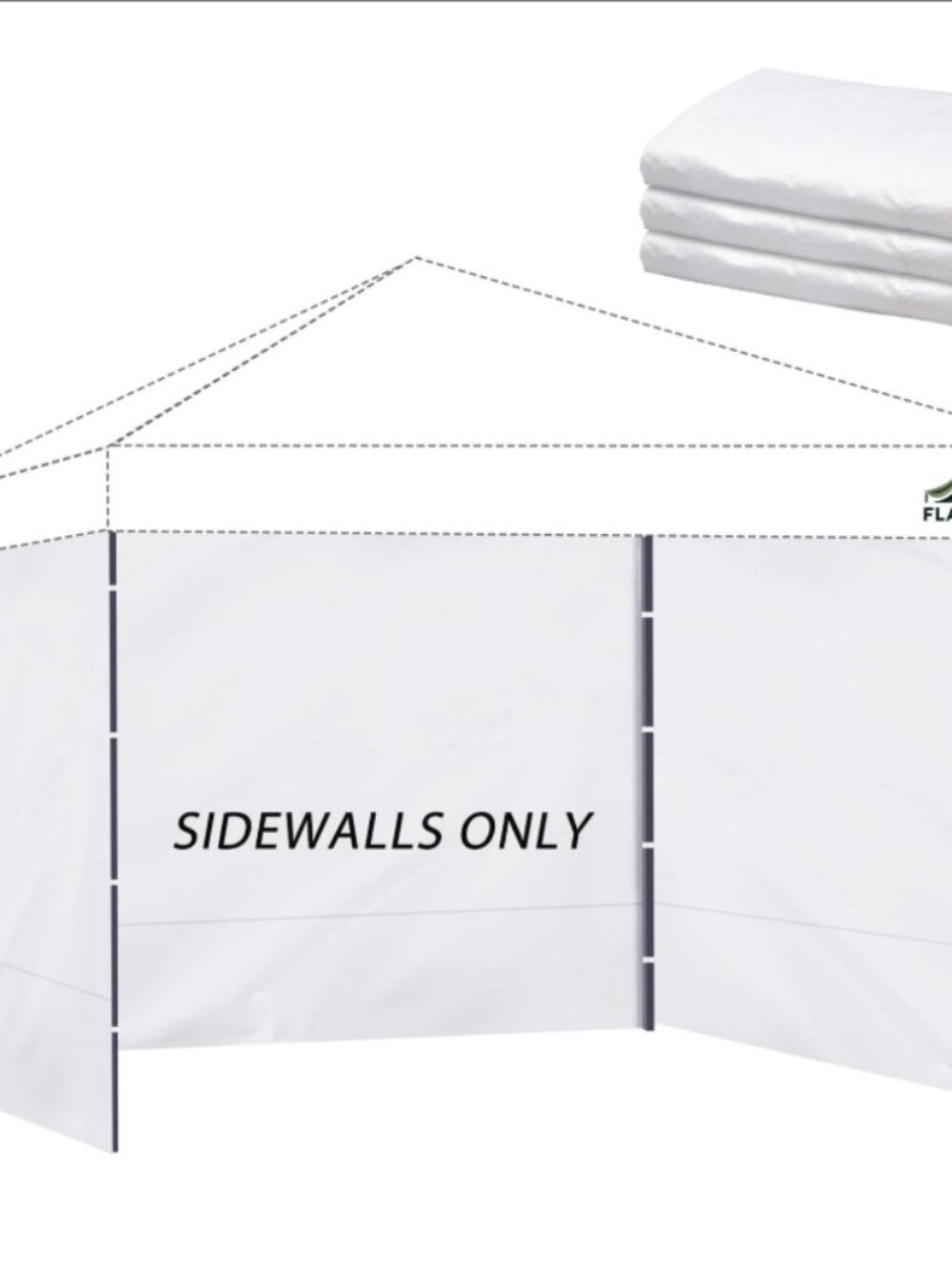 Instant Canopy Sidewalls for Pop Up Canopy Tent, 300D Waterproof Material